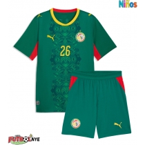Camiseta Senegal Pape Gueye #26 Visitante Equipación para niños Mundial 2026 manga corta (+ pantalones cortos)